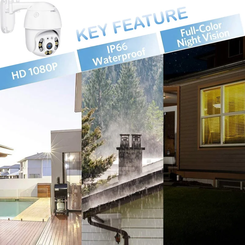 Наружная IP-камера 1080P Wi-Fi умная камера видеонаблюдения с обнаружением движения