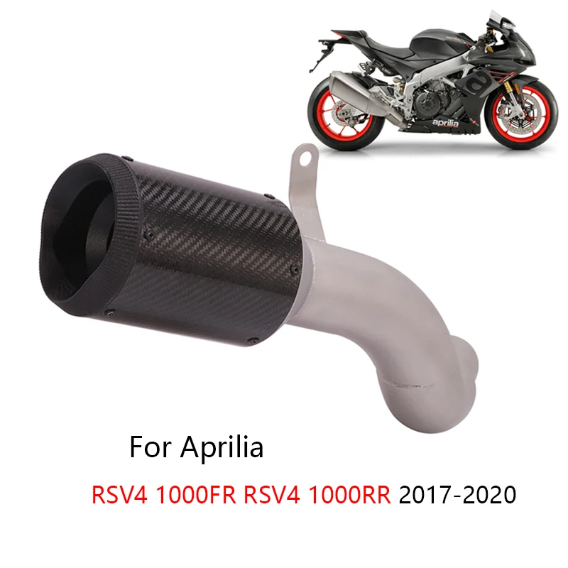 

Выхлопная труба для Aprilia RSV4 1000 RR RF 2017-2020, мотоциклетный глушитель из углеродного волокна, без Db, подходит для катализатора, Оригинальный катализатор