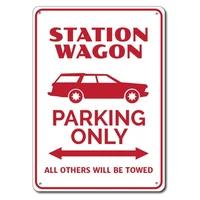 station wagon parking sign metal tin sign metal signstation wagon sign station wagon decor station wagon gift wagon garag