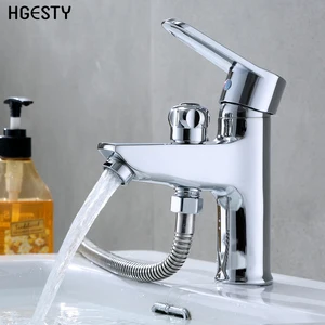 Смеситель для ванной комнаты, смеситель для раковины с одной ручкой, смеситель для холодной и горячей воды, насадка для смесительного клапана с насадкой для душа, крепление на шланг