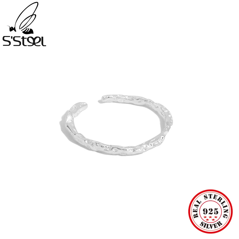 

S'STEEL Adjustable Rings For Women 925 Sterling Silver Minimalist Geometric Designer Ring 2021 Anel Feminino Fine Jewellery Gift