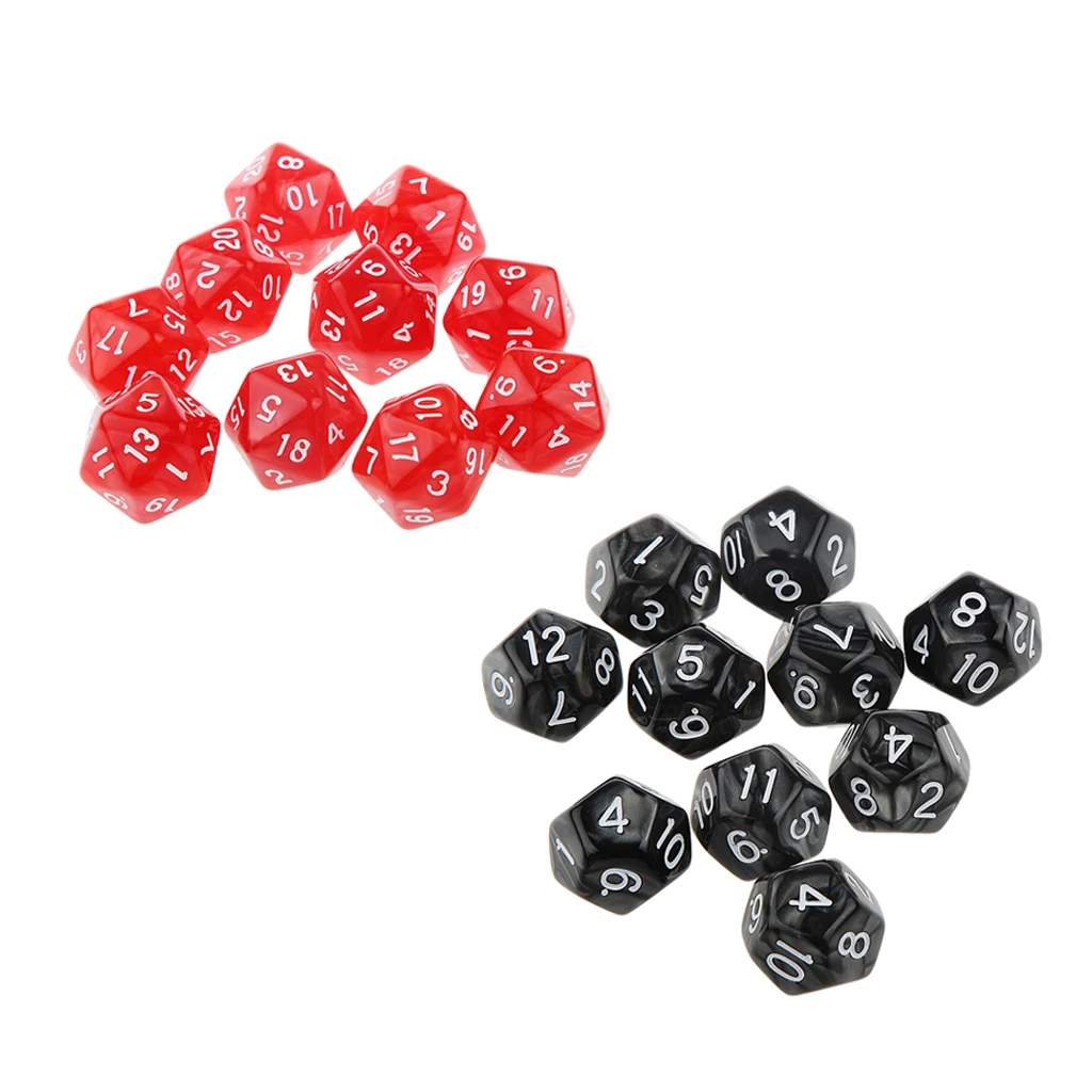 Набор из 20 кубиков D20 10 мм и пустые кубики для ролевых игр D &amp MTG | Спорт