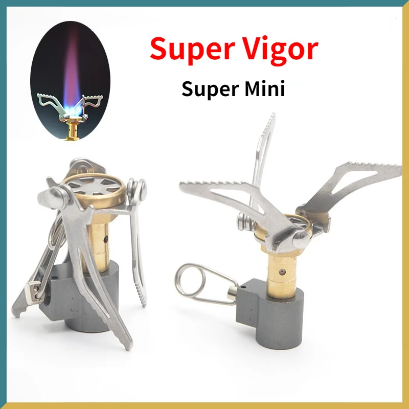 

Outdoor Ultra-light Camping Folding Mini Gas Stove Cooking Burner 3000W 45g Pocket Picnic Survival Furnace Gas Burner Cooker