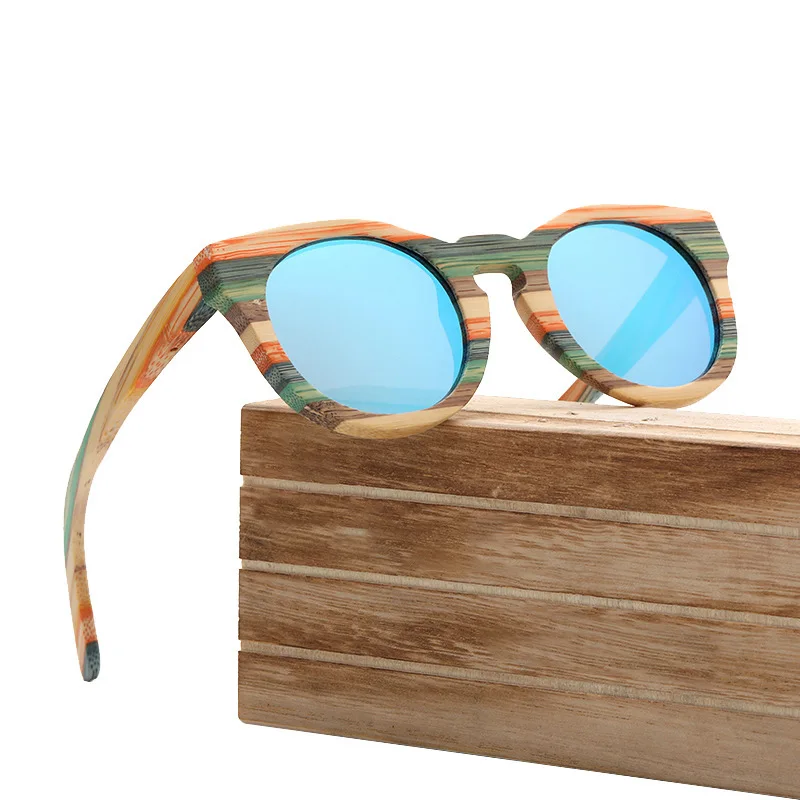 

new arrived bamboo wood sunglasses man women polarized glass luxury lady sunglasses summer party sunglasses