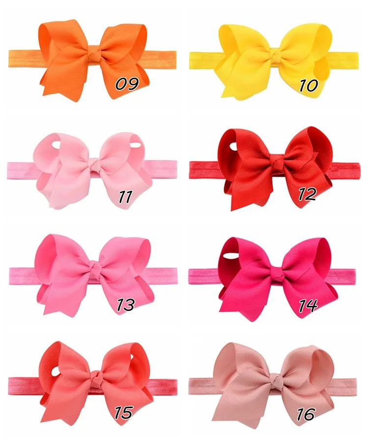 

1 PCS Newborn Kids Headband Bows Grosgrain Ribbon Bow Elastic Headwear Headbands Hair Bands DIY Hair Accessories 608