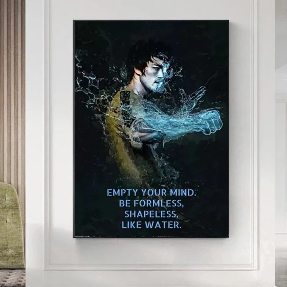 

Bruce Lee Motivational Canvas Paintings Posters And Prints Modern Wall Art Pictures For Boys Living Room Home Decor No Frame
