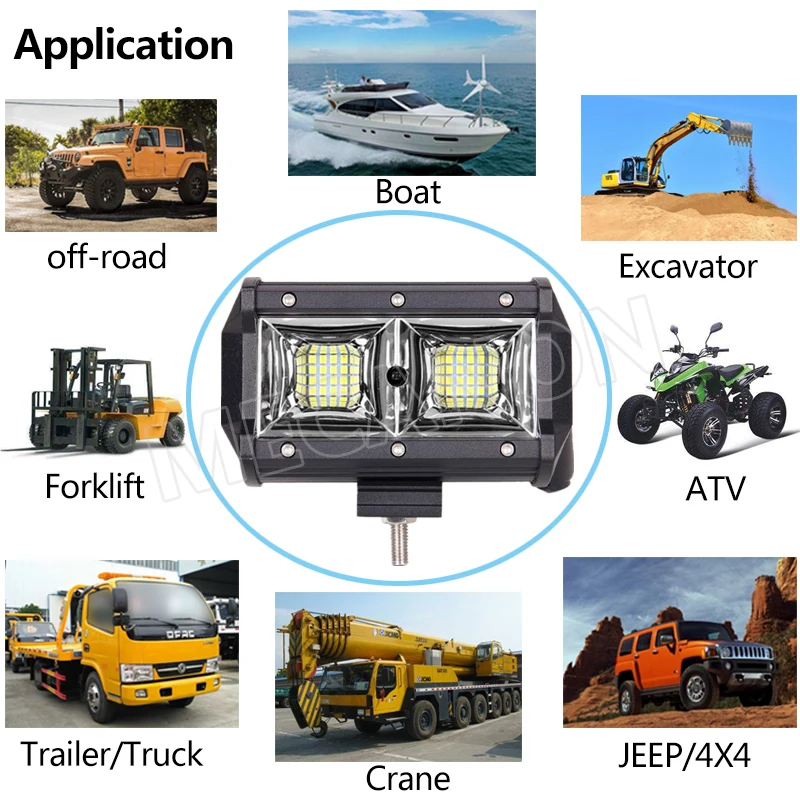 5 дюймов 96 Вт Светодиодный светильник светодиодный бар Точечный Предупреждение