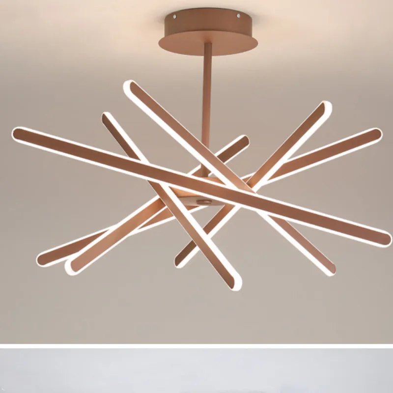 Nordic современный светодиодный потолочная люстра гостиная алюминиевый сплав