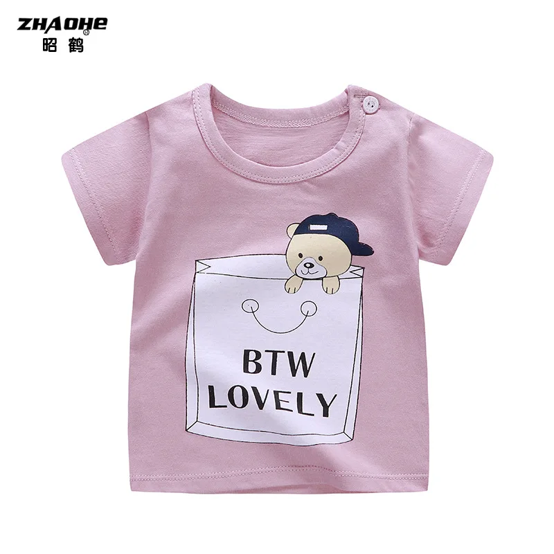 

2020 summer Fashion Cotton Spaceship Boys Girls T-Shirts Children Kids Cartoon Print T shirts Baby Child Tops Clothing Tee