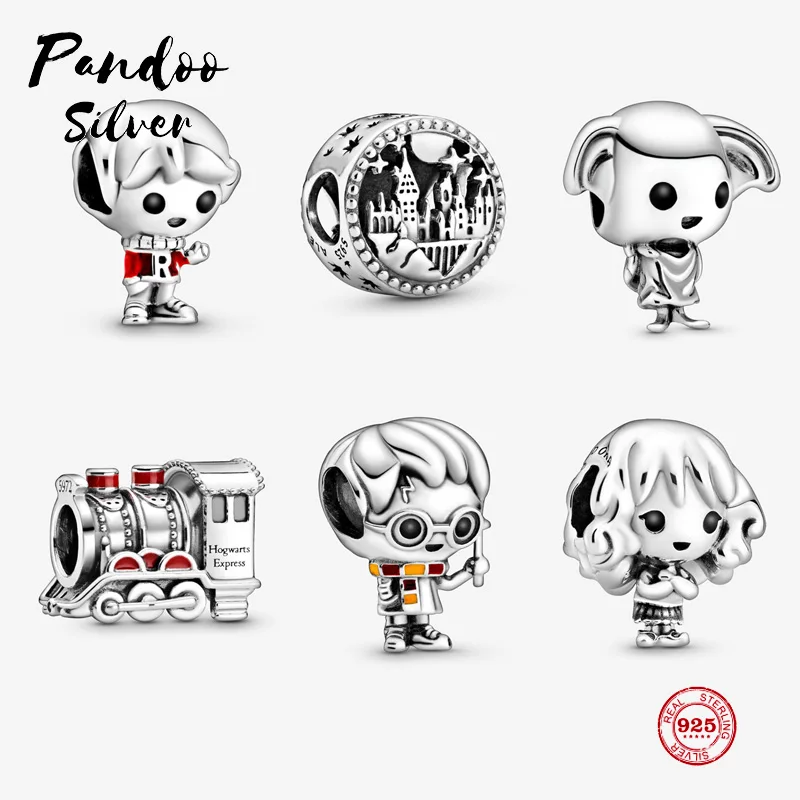 Женский и мужской браслет PANDOO модный из серебра 925 пробы|Ювелирные шармы| |