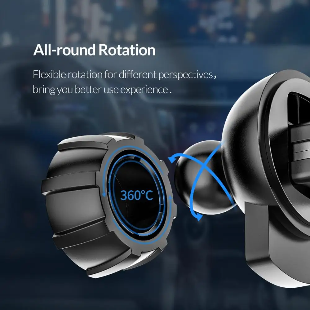 ORICO Gravity автомобильный смартфон Поддержка 4-6,5 дюйм мобильный телефон вентиляционное отверстие крепление клип вращение на 360 ° автомобильный телефон стенд