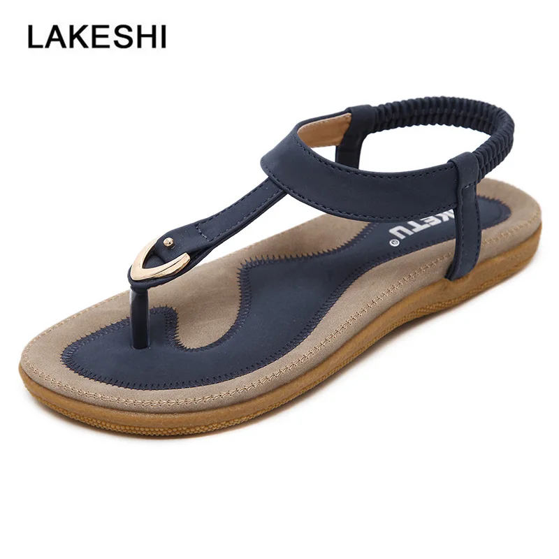 Женские сандалии модные летние на плоской подошве женские Вьетнамки 2018 пляжные