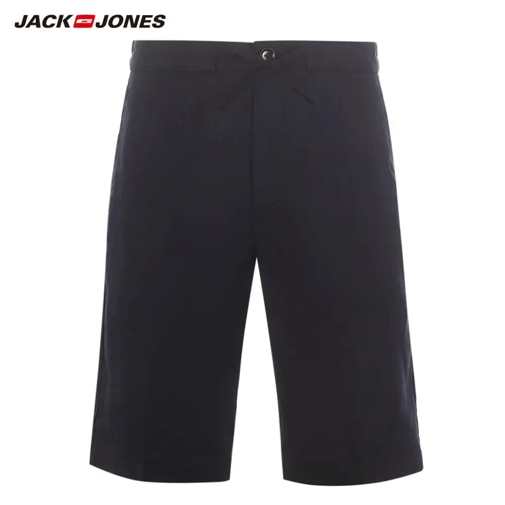 Мужские повседневные дышащие льняные шорты JackJones чистого цвета | 219215528 Мужская