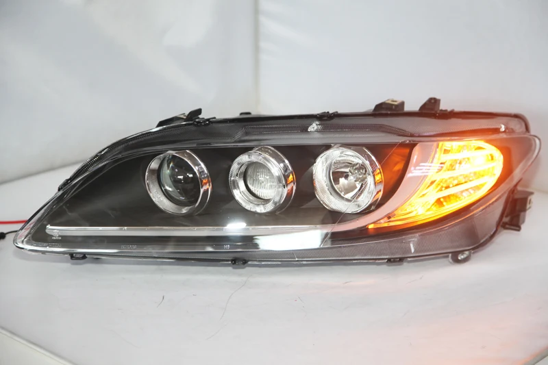 Для MAZDA 6 фары на MAZDA 6 Atenza в сборе Головной фонарь 2004-2011 год передний светильник s с дневным ходовым светильник