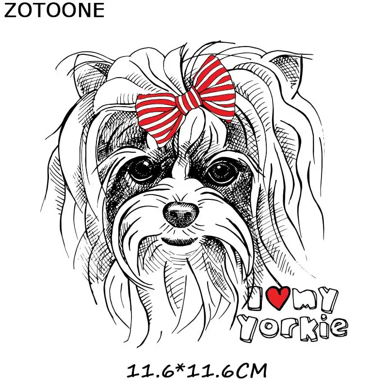 ZOTOONE милая собака мультфильм Железная на патч для детей наклейка на одежду DIY животных Тепловая аппликация передачи для футболки с принтом G - Цвет: 1192