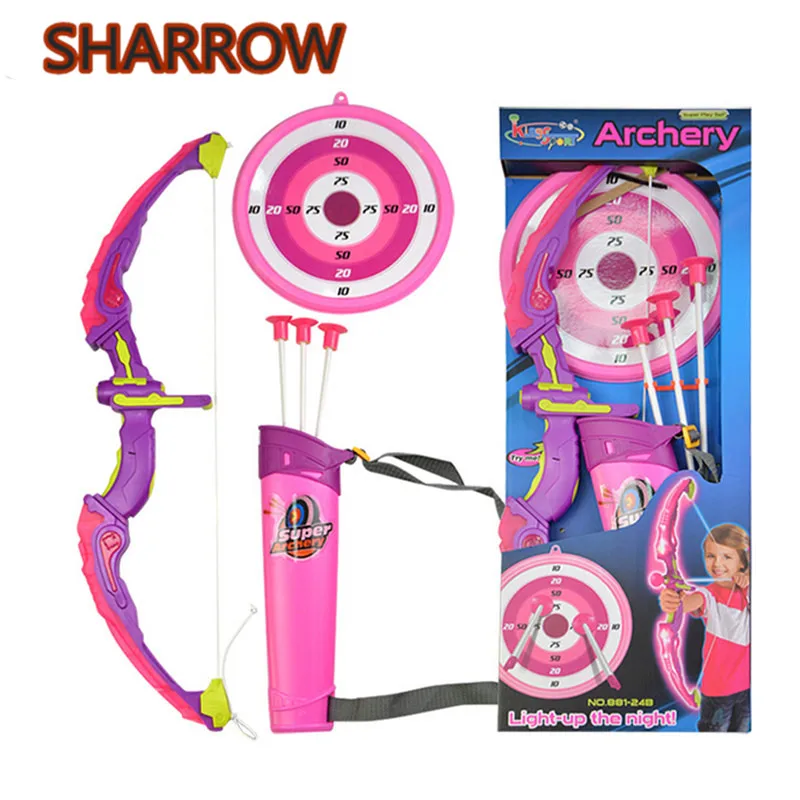 1 комплект игрушечный лук набор стрел дети с 3 всасывающими стрелами игра для