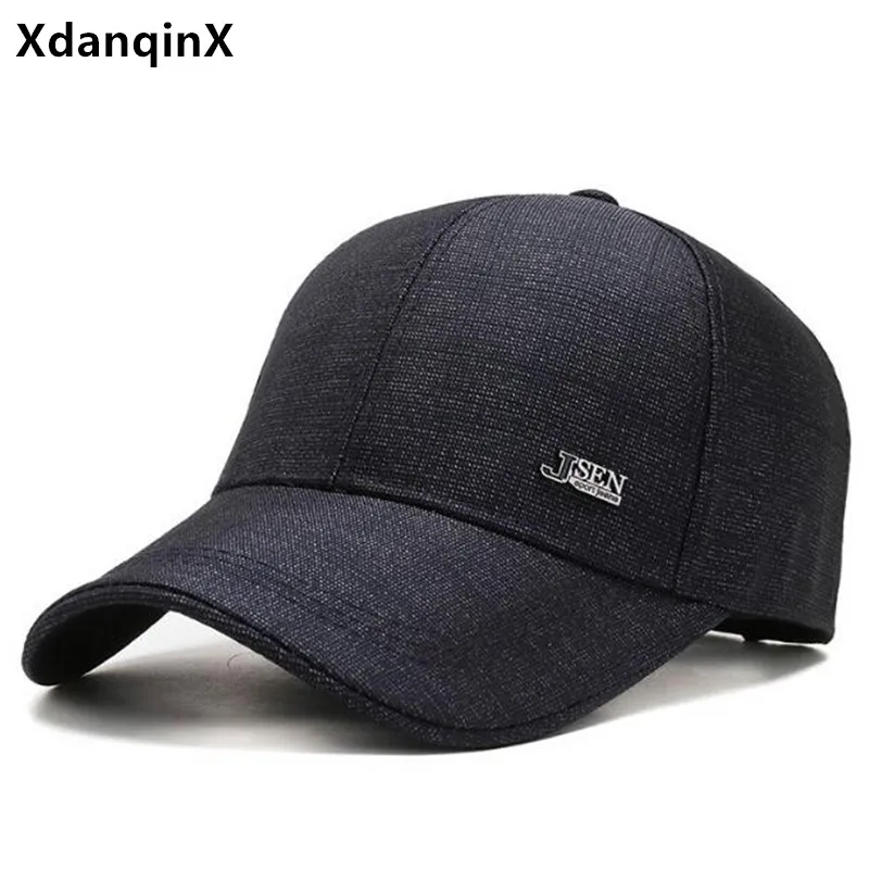

XdanqinX New Baseball Caps For Adult Men Snapback Hats Adjustable Size Men's Casual Sports Hat Simple Male Bone Brand Tongue Cap