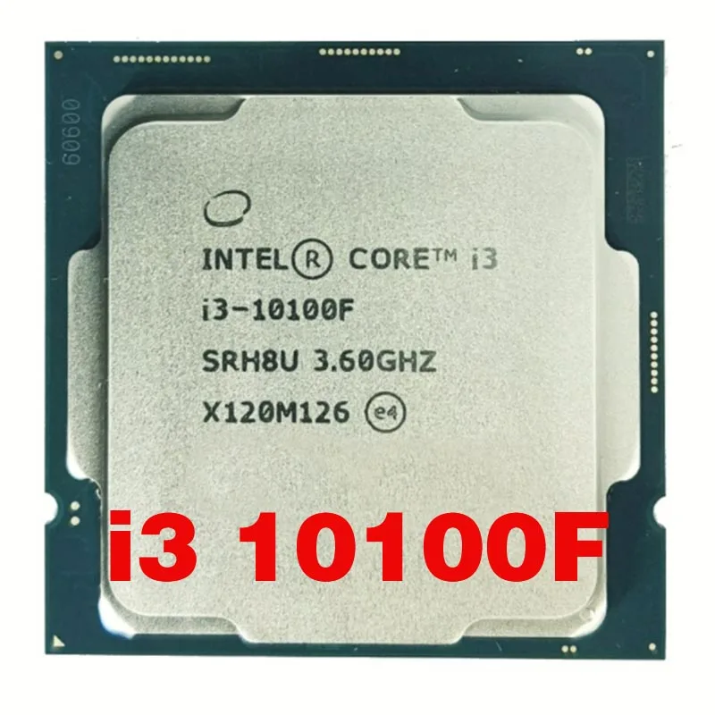 

Процессор Intel Core i3-10100F i3 10100F, 3,6 ГГц, 4 ядра, 8 потоков, ЦП L2 = 1 Мб, L3 = 6 Мб, 65 Вт, LGA 1200