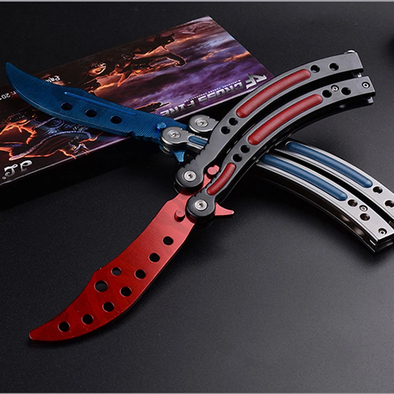 1 шт. 24 см новый дизайн металлический нож бабочка аксессуары для косплея из