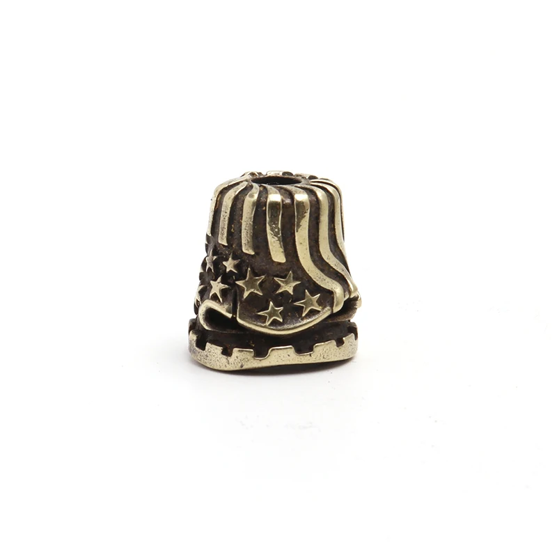 

Brass 5 Star Skull Knife Paracord Beads Outdoors DIY Tools EDCLanyard Pendants Key Rings Accessories