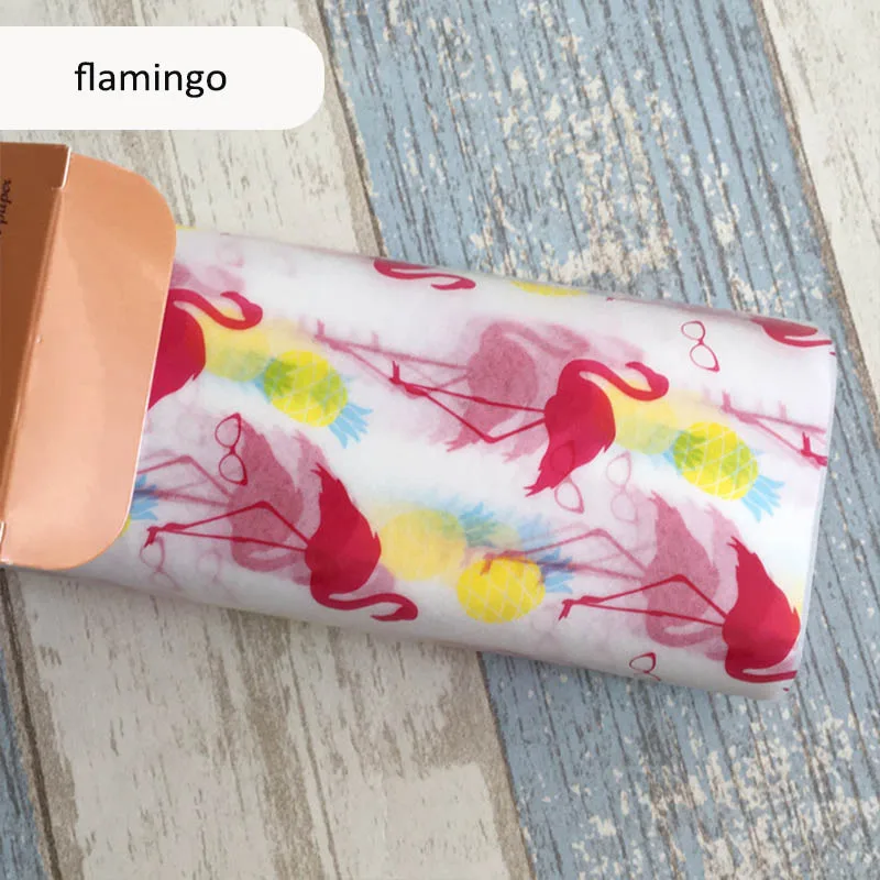 flamingo 50 шт. пищевая вощеная бумага обертки пищевая смазка бумажные инструменты для выпечки хлеб бургер фри посылка оберточная бумага - Цвет: flamingo