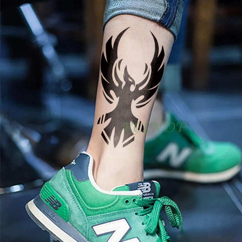 Водостойкая Временная тату наклейка огненный пламя родовой тотем хна флэш