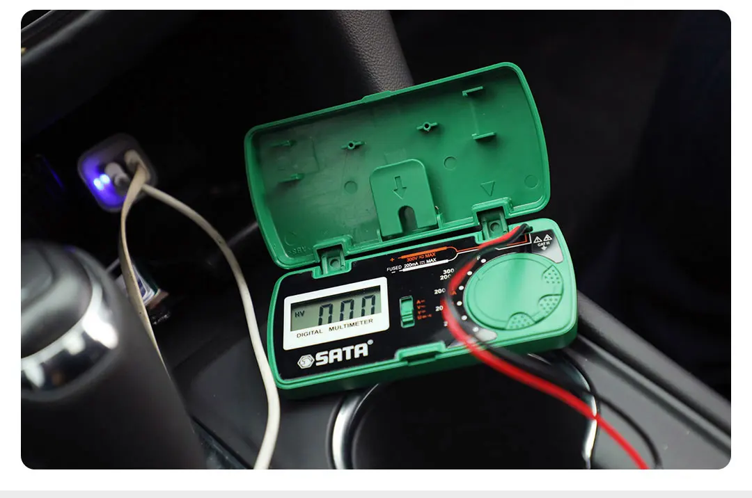 

Sata Multimeter Full Range Overload Protection Ac And Dc Voltage Mini Pocket Easy Measurement Measurable Continuity