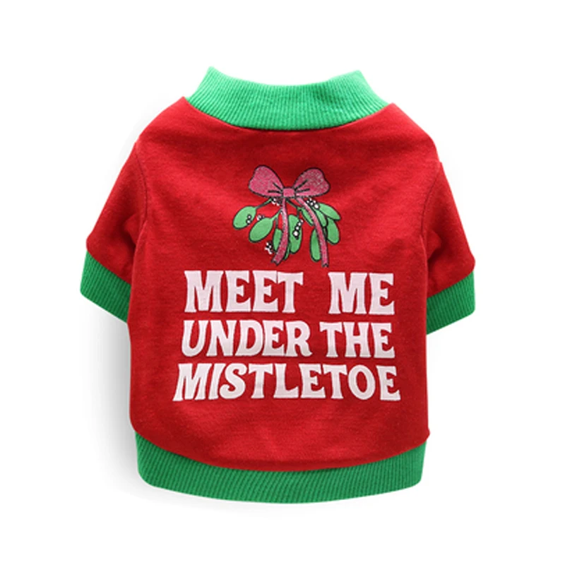 Рождественский костюм Одежда для домашних собак, рубашка для собак, милая Рождественская Одежда для собак, костюм котенка для щенка, одежда для собак чихуахуа, Йорк - Цвет: 7