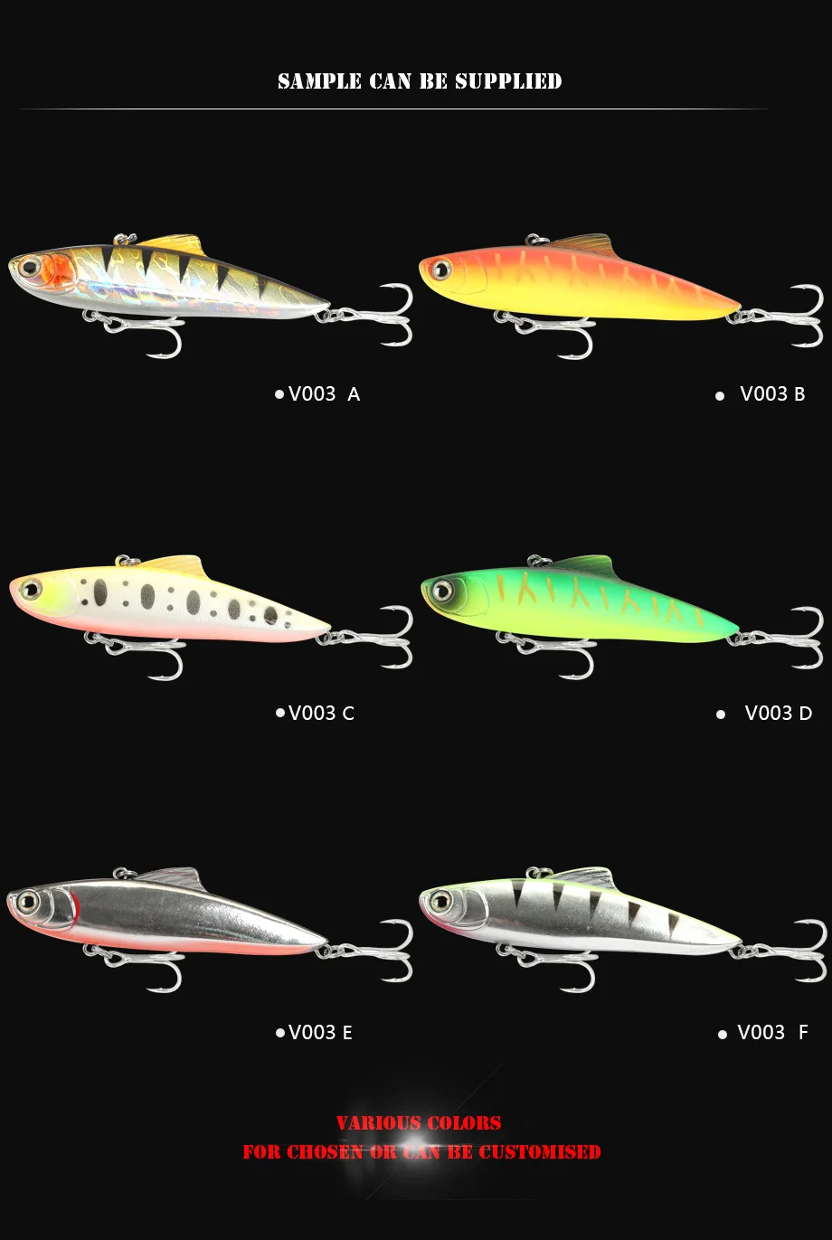 

East Rain 8.5cm 21.8g All Range Bait Freshwater Saltwater Fishing Lure Sinking VIB Artificial Hard Bait Free Shipping