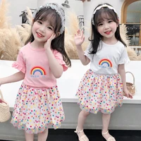 baby clothes sets kawaii girl clothing kids two piece clothing set girls summer t shirt dress sets casual clothing sets cotton
