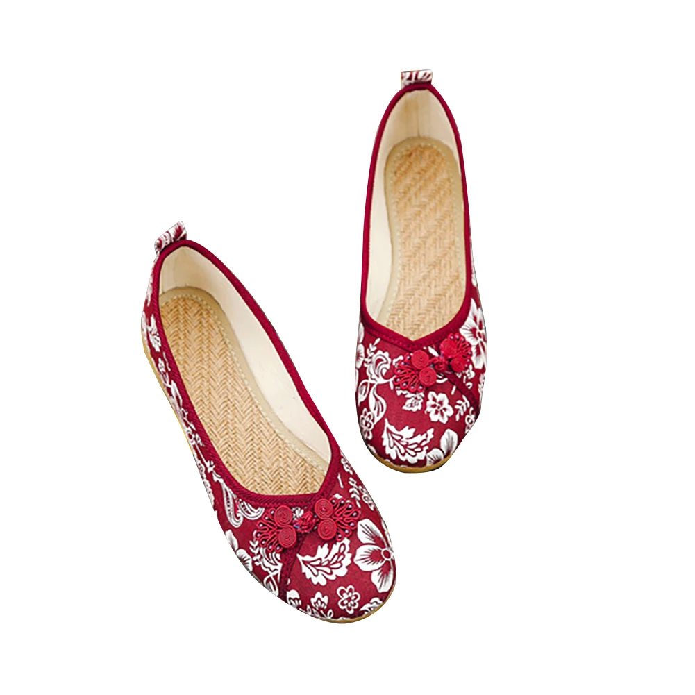 Женская уличная тканевая обувь с цветочным принтом Прогулочная легкая без