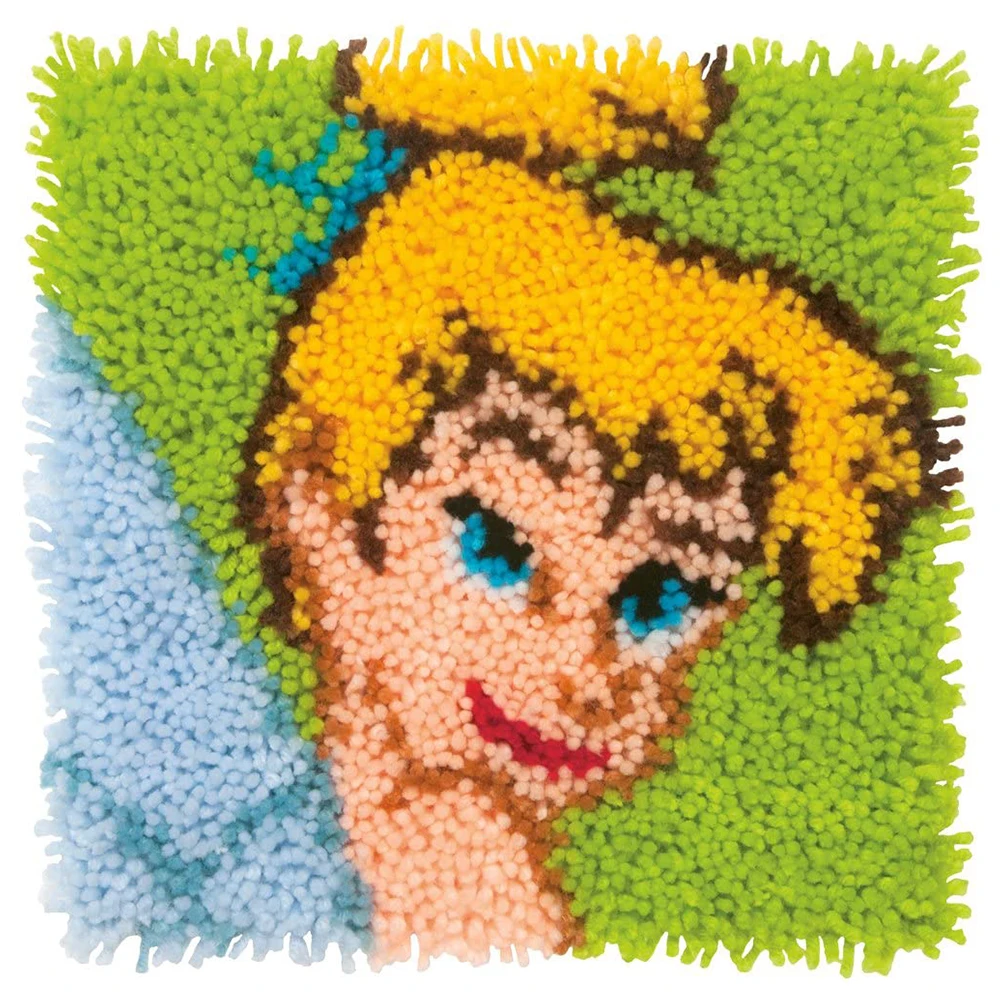 

Latch Hook Kits DIY Throw Pillow Cover Crochet Crafts for Beginner Kids and Adults Handmade Crafts Home Decoration Princess