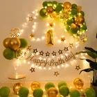 Инс день рождения розовый синий шар гирлянда набор с светильник украшение на стену фон ребенок душ ребенок 1st Девушка День Рождения Декор