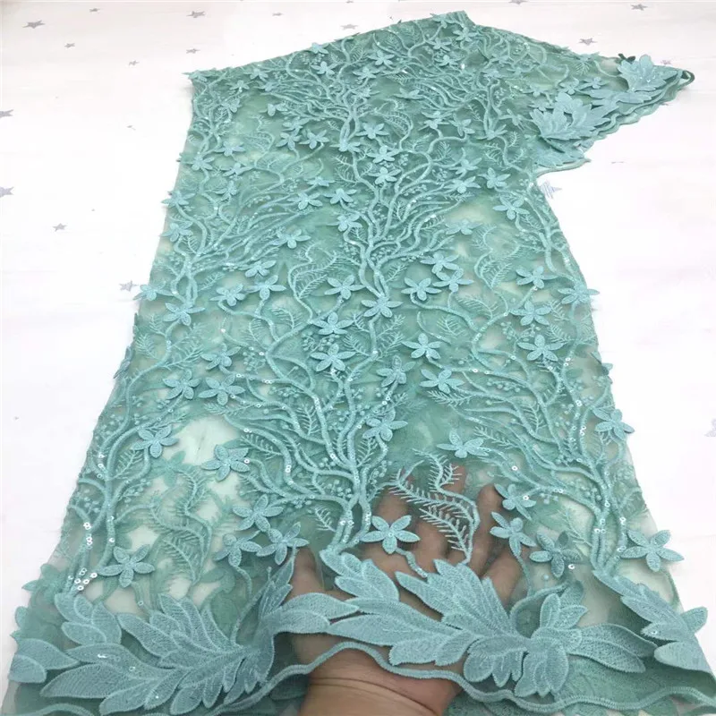 

2021 green Nigerian Net Mesh Lace Fabric white Top Selling Sequins Lace Fabrics High Quality African French Tulle Lace Fabric