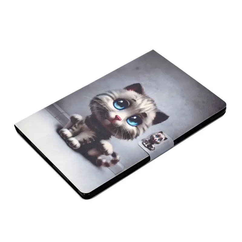 Чехол с рисунком кота для Samsung Galaxy Tab S6 10,5 SM-T860 SM-T865 T860 10," чехол из силикона PU кожа подставка+ подарок