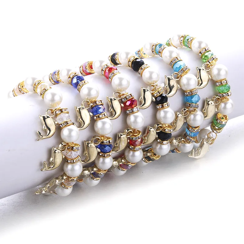 Красивый браслет из бусин натурального камня бусины искусственного жемчуга