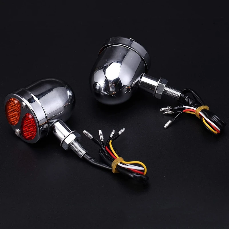 

10mm Motorcycle 20 LED Driving Brake Turn Signal Lights Blinker Front Rear Lights Indicator for Sportster 883