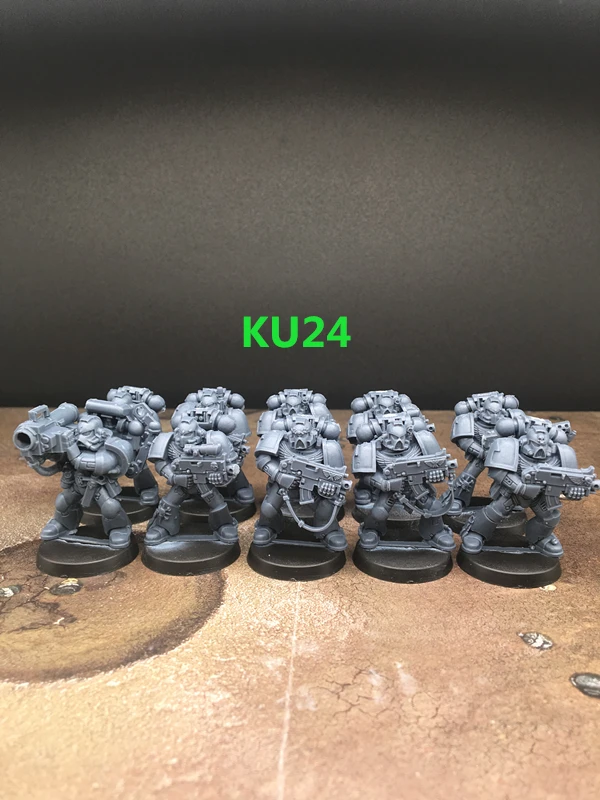 KU24 space marine GB Смола Модель штурма на черном пляже - Цвет: KU24 space marine