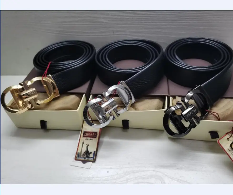 Ремень из воловьей кожи с пряжкой для мужчин и женщин винтажный дизайнерский