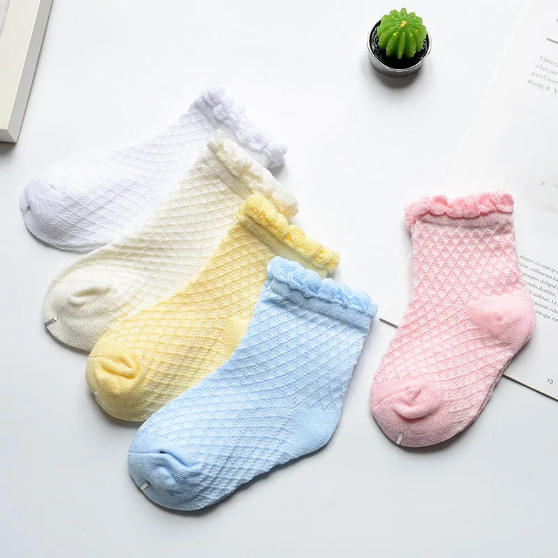 2020 весенне летние детские носки новые сетчатые хлопковые карамельных цветов для