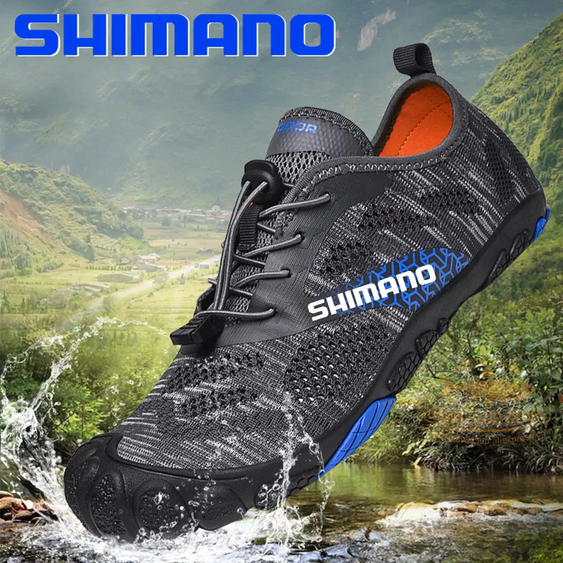 

2021 рыболовные туфли Shimano, обувь для альпинизма и воды, модные повседневные Нескользящие туфли, быстросохнущие дышащие холщовые ботинки для ...