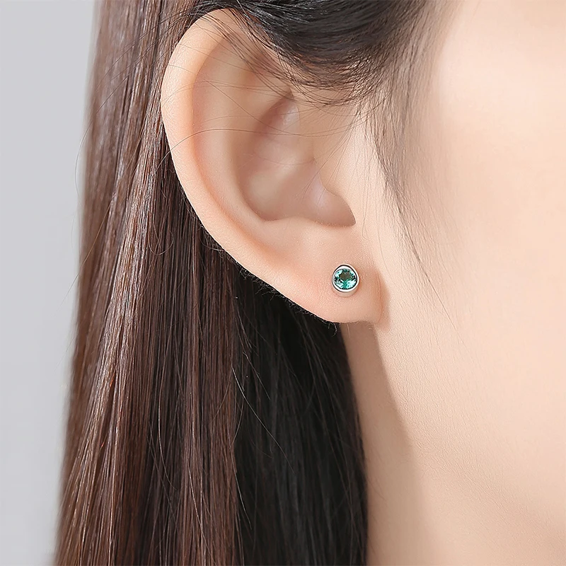 Женские серьги гвоздики из серебра 925 пробы 3 цвета|Серьги-гвоздики| |