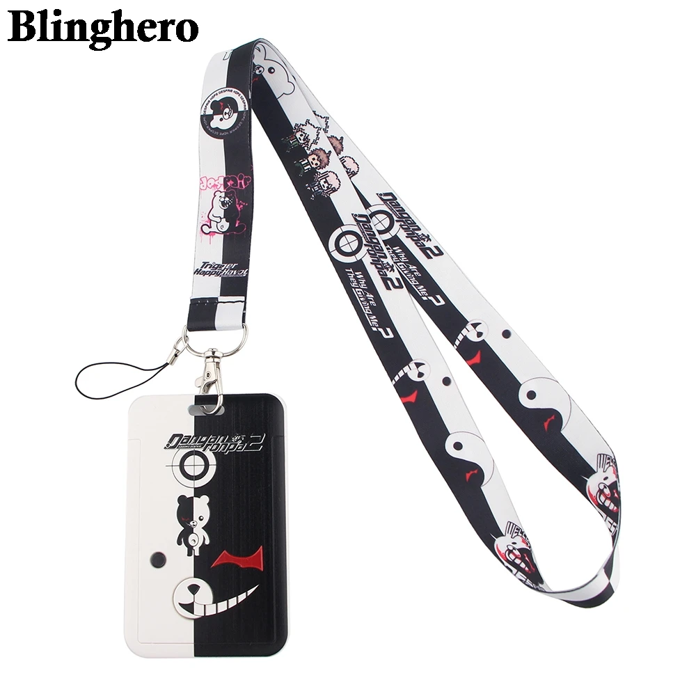 

CB081 Anime Bear Keychain Straps Rope Cell Phone Neck Strap Lanyard for ID Card USB Badge Holder DIY Lariat Lanyard Hanging Rope