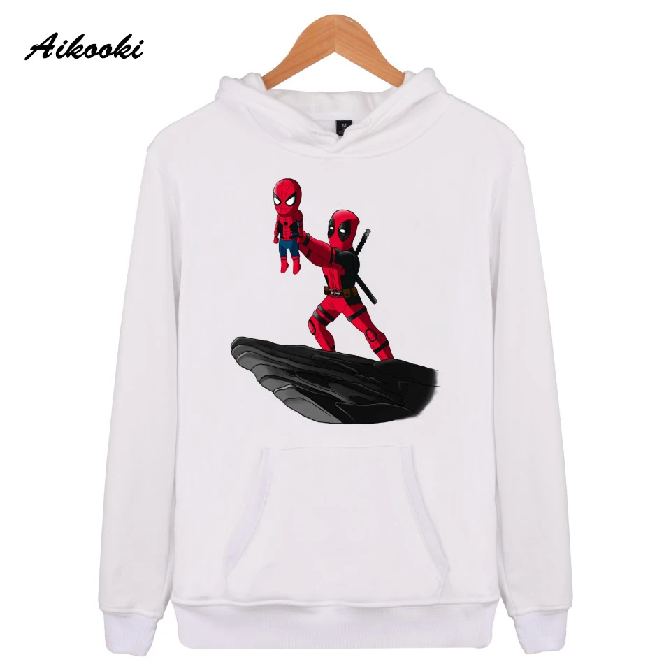Милые толстовки с капюшоном смешной Дэдпул для мужчин/женщин длинными рукавами