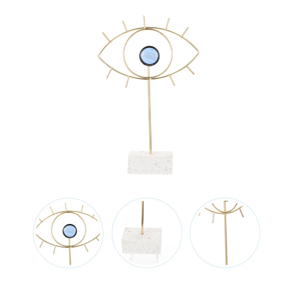 

1Pc Household Ironwork Ornament Eye Model Craftwork Adornment for Hotel Desktop