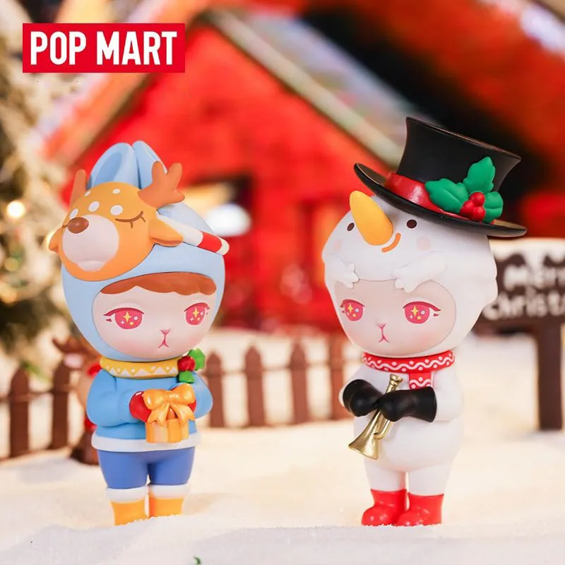 

Оригинальные игрушки, POP MART BUNNY, Рождественская серия, модель подтверждения стиля, милая аниме фигурка, Подарочная коробка сюрпризов
