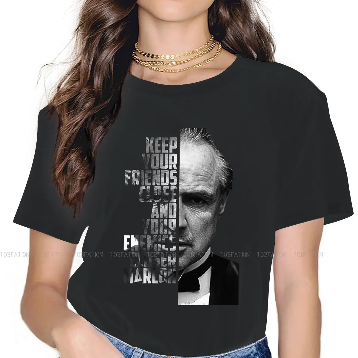 Marlon Brando Special TShirt for Girl The Godfather Gangster Movie Top Quality Gift Idea  T Shirt Stuff Hot Sale