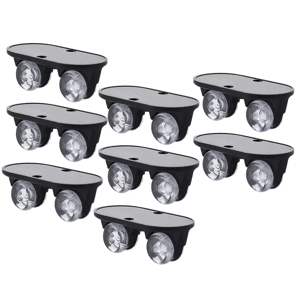 

8Pcs Storage Box Pulleys Adhesive Pulley Rubbish Can One-Way Wheel Accessories