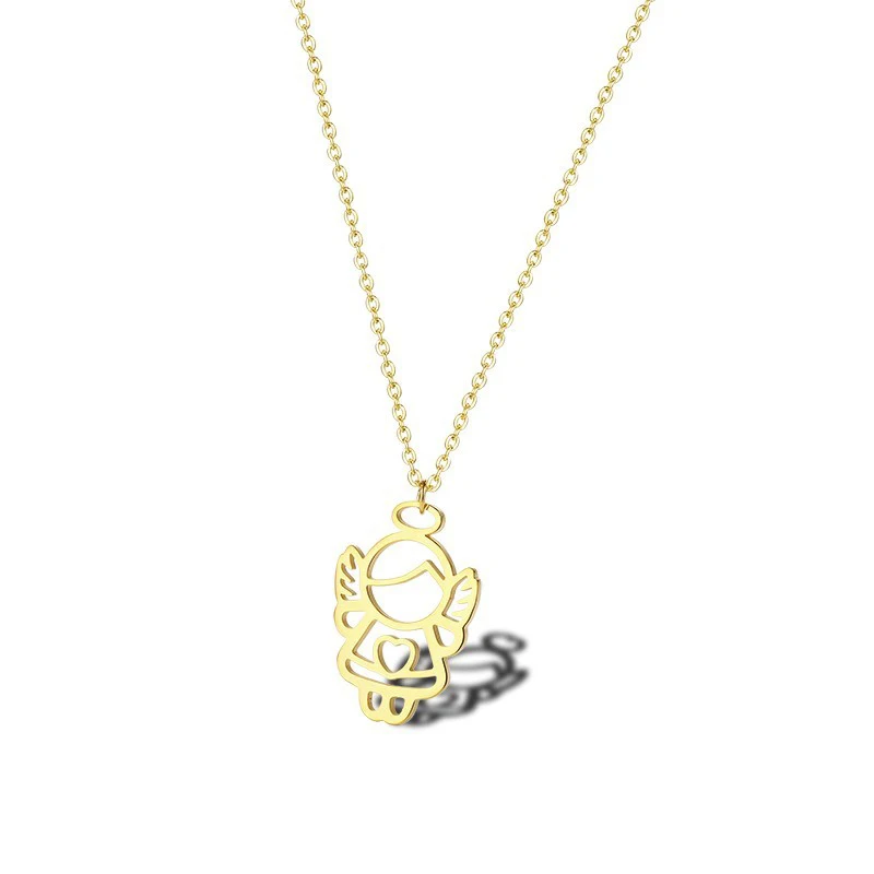 RIR минималистичное ожерелье сказочного ангела крошечное ангела-хранителя