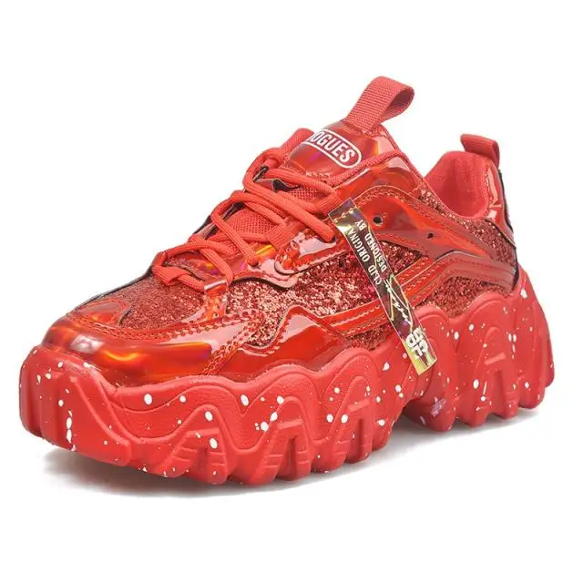 Женские кроссовки с граффити желтые на массивной платформе Повседневная летняя